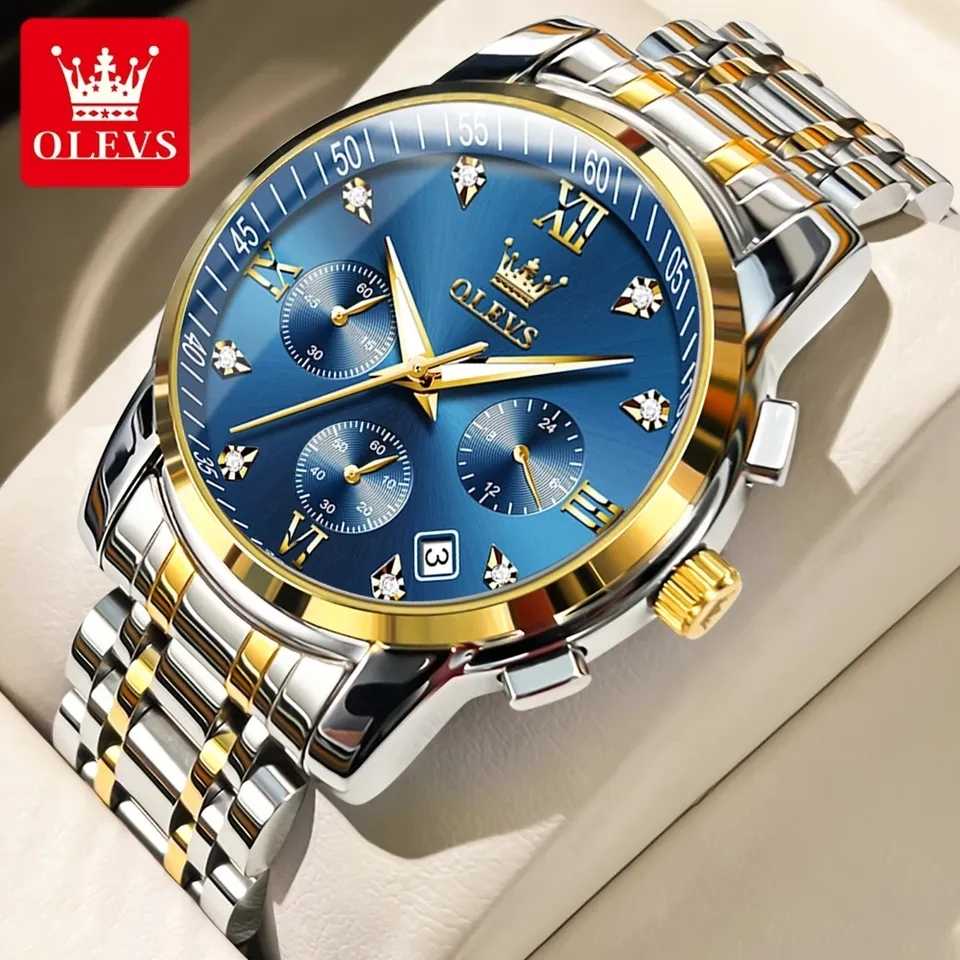 OLEVS 2858 Silver Gold Blue