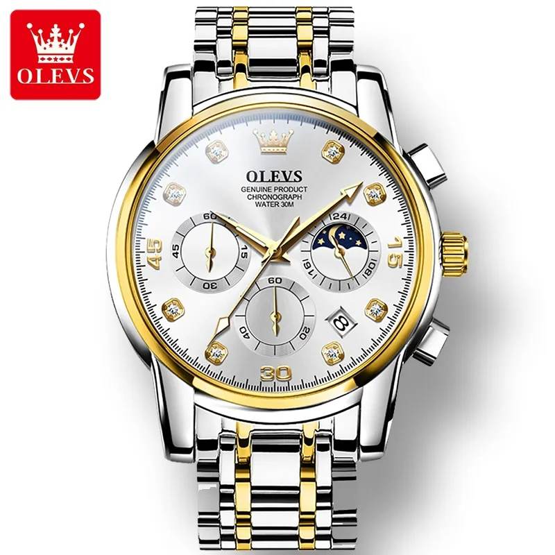 OLEVS 2889 Silver Gold White