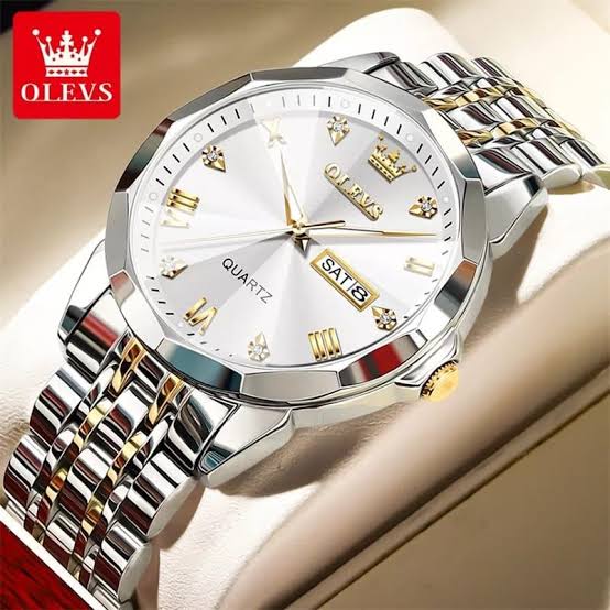 OLEVS 931 Mens Silver Gold White