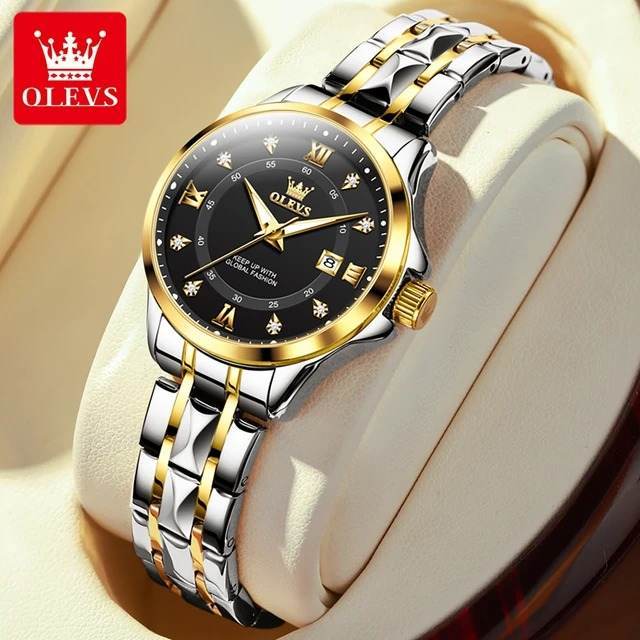 OLEVS 2609 Women Silver Gold Black