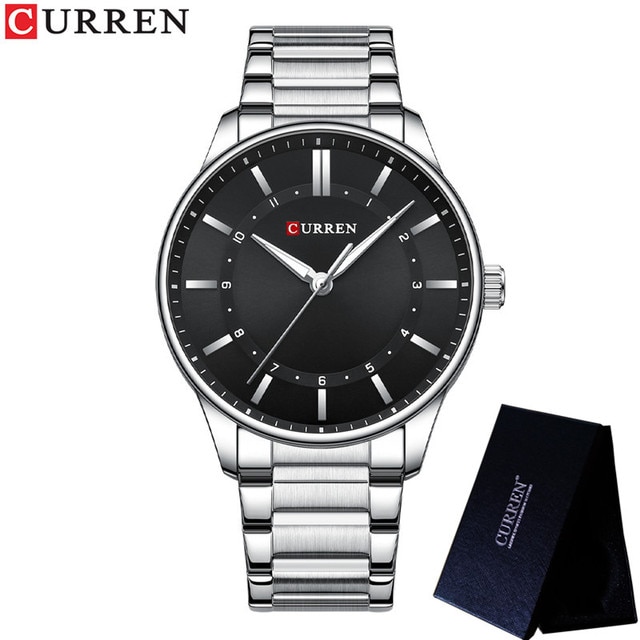 CURREN 8430 Silver Black