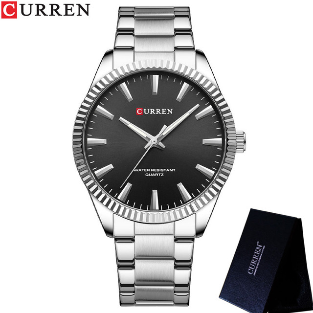 CURREN 8425 Silver Black