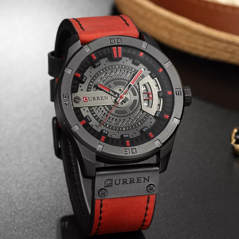 CURREN 8301 Red Black