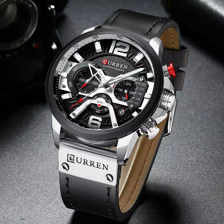 CURREN 8329 Silver Black