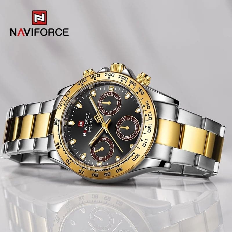 NAVIFORCE NF9193 Silver Gold Black