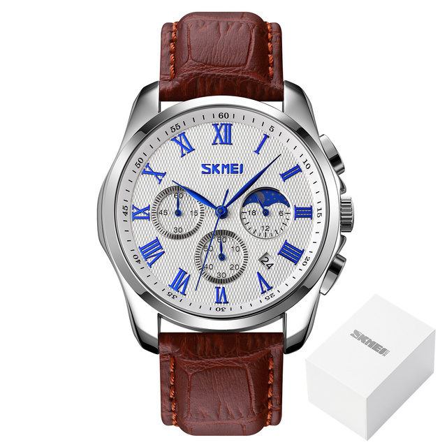 SKMEI 9260 Coffee Silver White