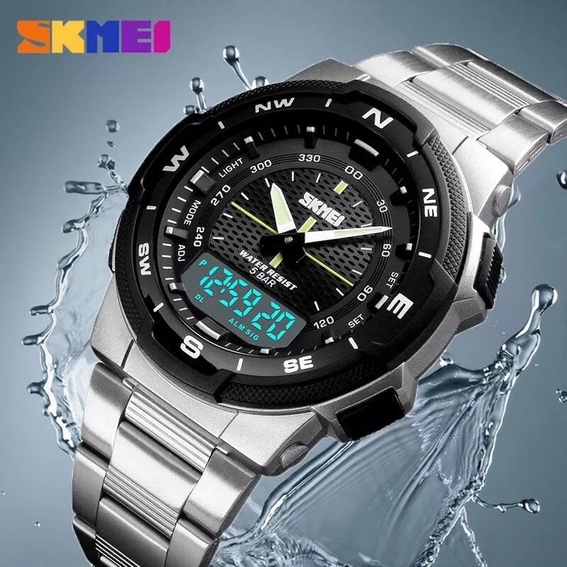 SKMEI 1370 Silver Black